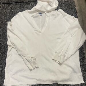 White hooded sweatshirts